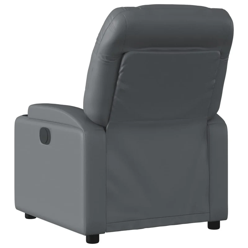Fauteuil de relaxation TV fonction massage inclinable électrique 6 points de massage en PVC gris DEC027182