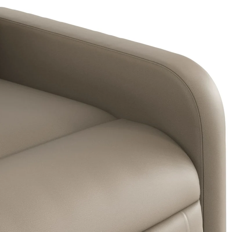Fauteuil de relaxation TV fonction massage inclinable 6 points de massage en PVC cappuccino DEC026880
