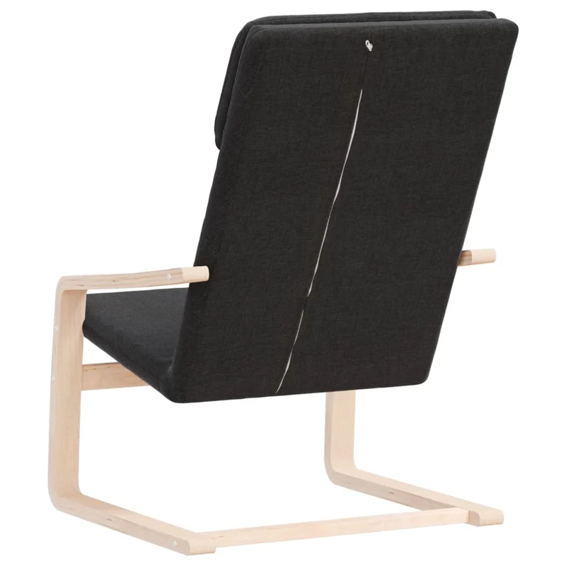 Fauteuil lounge chaise de canapé design moderne en tissu noir DEC026736