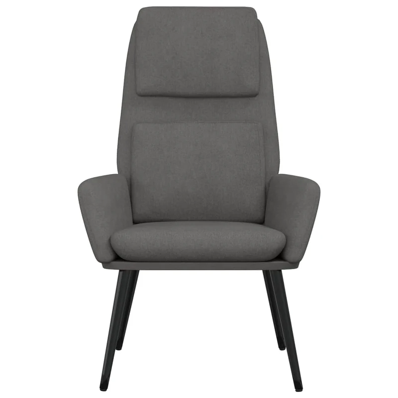 Fauteuil lounge chaise de canapé design moderne en tissu gris clair DEC026661