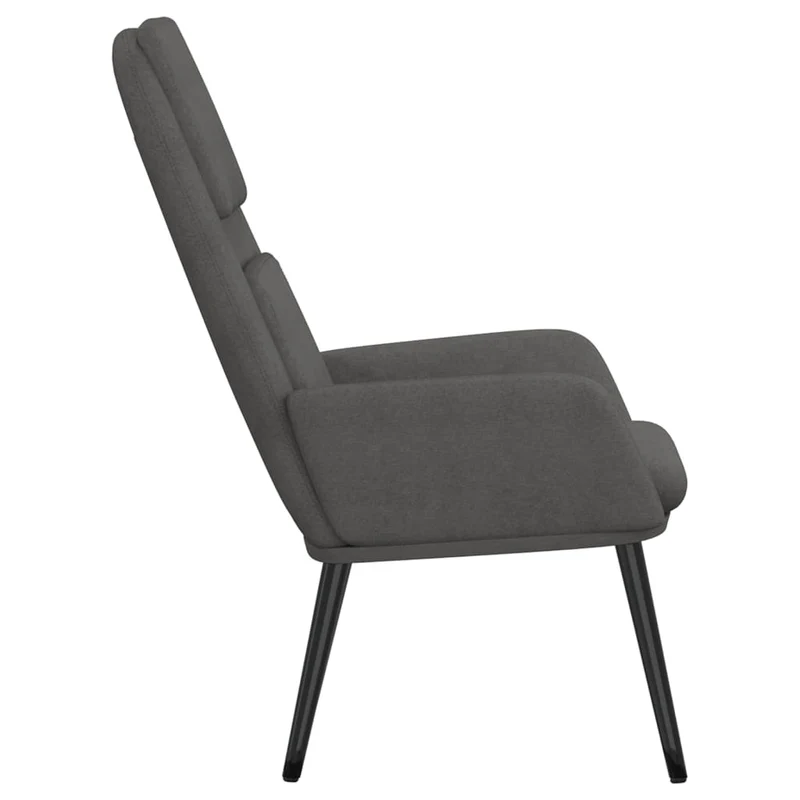 Fauteuil lounge chaise de canapé design moderne en tissu gris clair DEC026661
