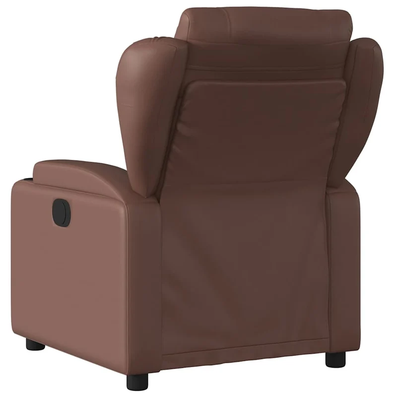 Fauteuil de relaxation TV fonction massage inclinable électrique 6 points de massage en PVC marron DEC027201