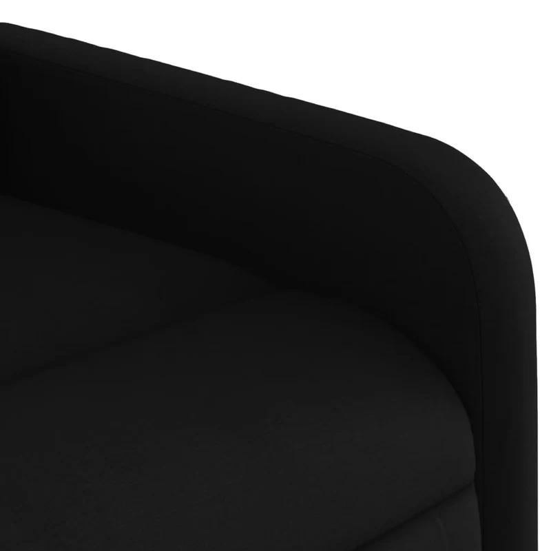 Fauteuil de relaxation TV fonction massage inclinable 6 points de massage en tissu noir DEC027059