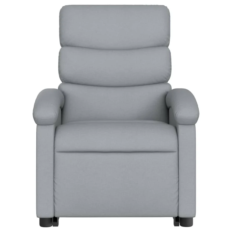 Fauteuil de relaxation TV fonction massage inclinable 6 points de massage en tissu gris clair DEC026910