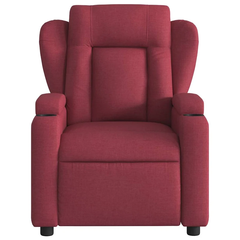 Fauteuil de relaxation TV fonction massage inclinable électrique en tissu rouge bordeaux DEC027249