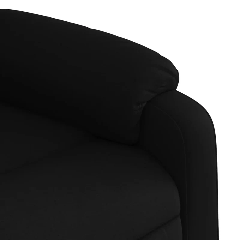 Fauteuil de relaxation TV fonction massage inclinable 6 points de massage en tissu noir DEC027057