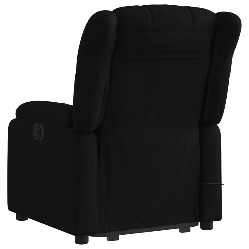 Fauteuil de relaxation TV fonction massage inclinable levage électrique en tissu noir DEC027056