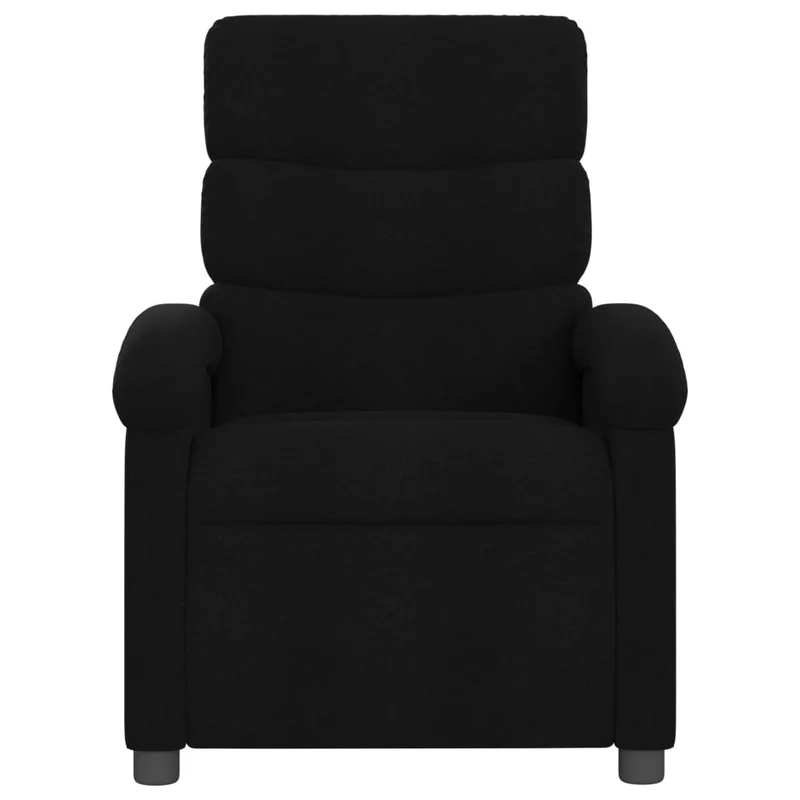Fauteuil de relaxation TV fonction massage inclinable électrique 6 points de massage en tissu noir DEC027233