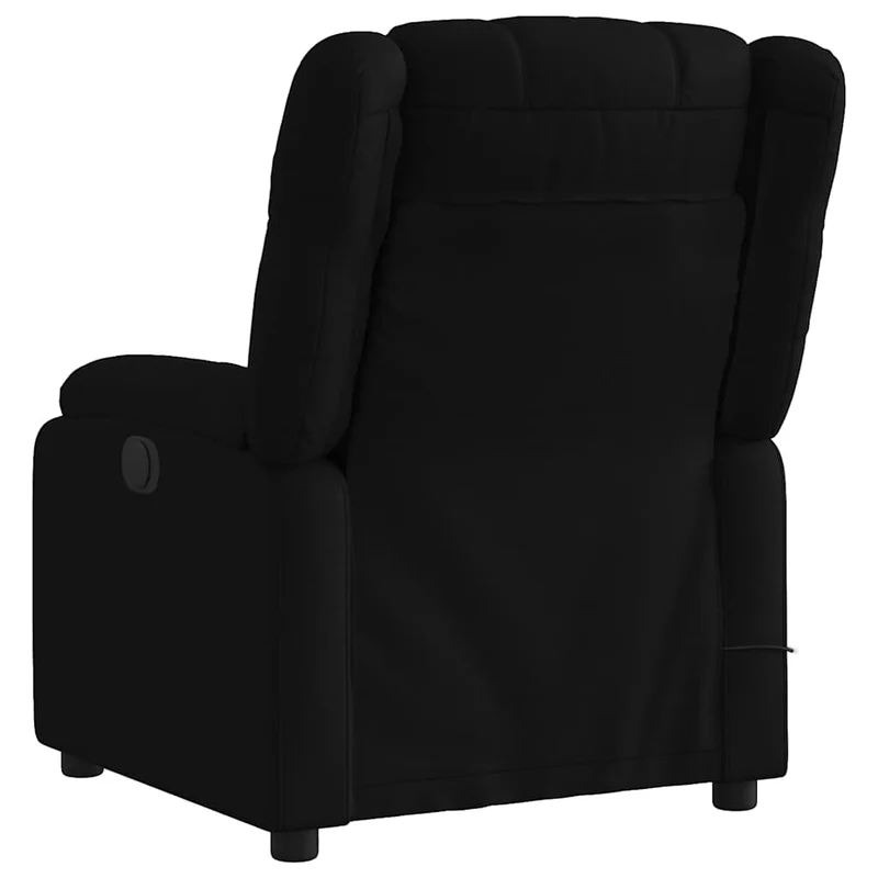 Fauteuil de relaxation TV fonction massage inclinable électrique 6 points de massage en tissu noir DEC027224