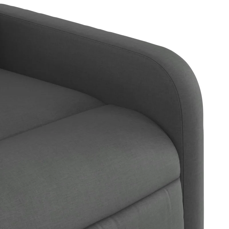 Fauteuil de relaxation TV fonction massage inclinable 6 points de massage en tissu gris foncé DEC026954