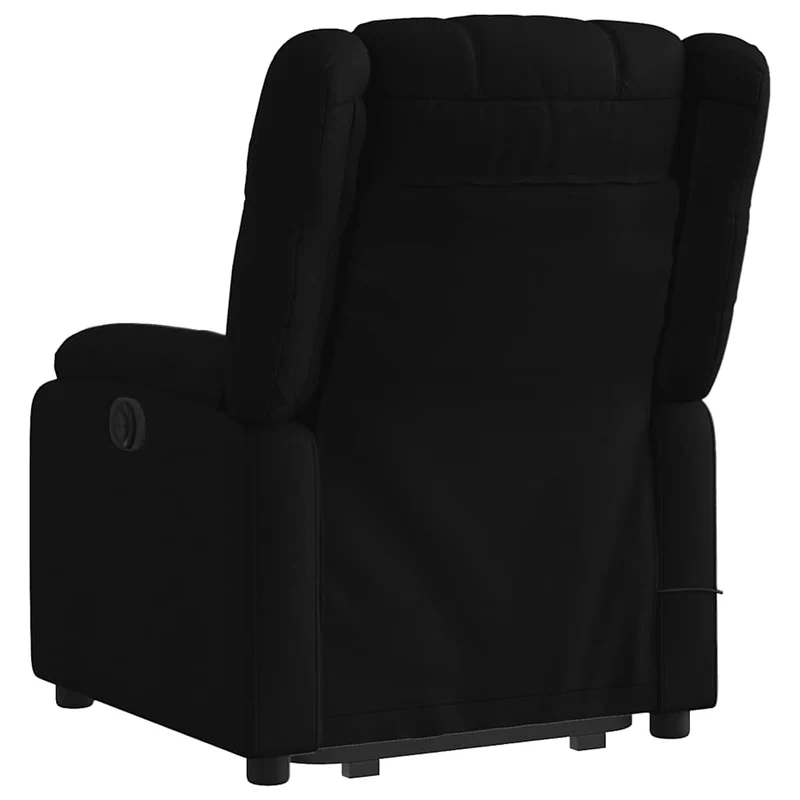 Fauteuil de relaxation TV fonction massage inclinable levage électrique en tissu noir DEC027052
