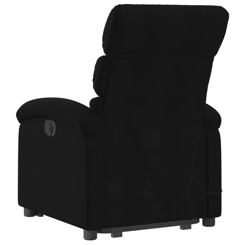 Fauteuil de relaxation TV fonction massage inclinable levage électrique en tissu noir tissu DEC027053