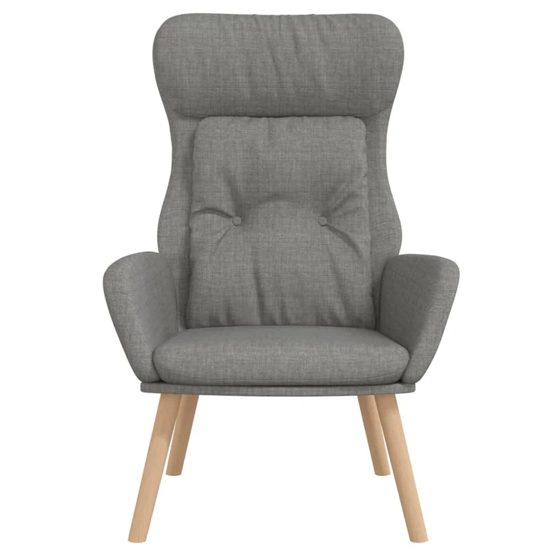 Fauteuil lounge chaise de canapé avec accoudoirs design moderne en tissu gris clair DEC026667