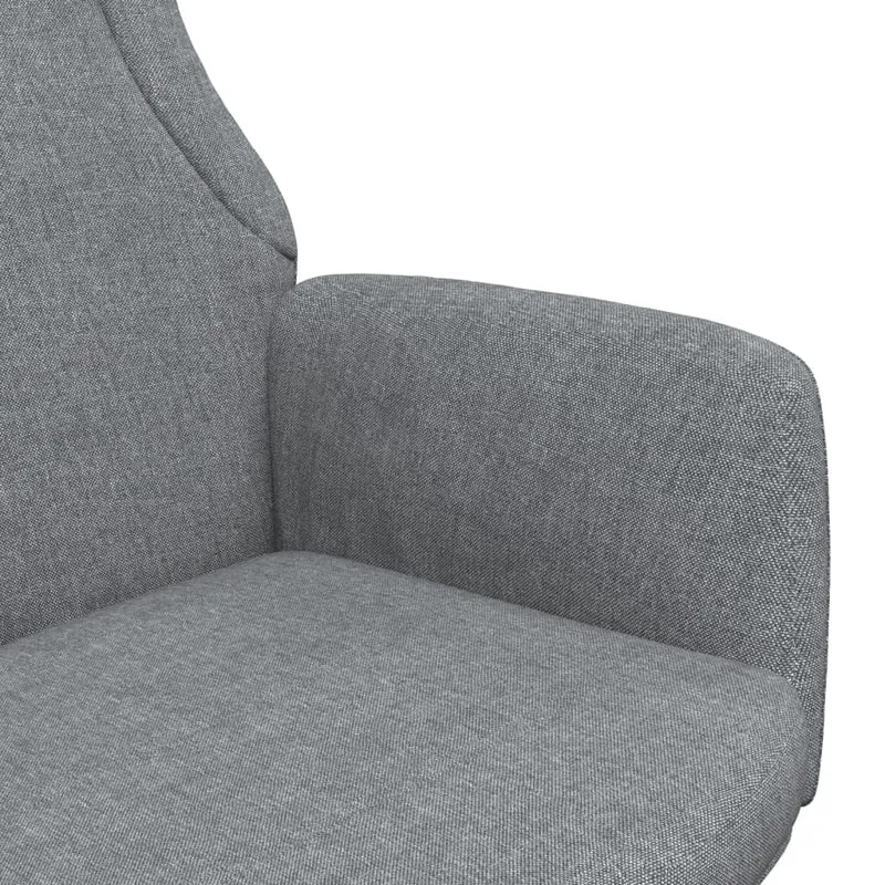 Fauteuil lounge chaise de canapé chambre design moderne en tissu gris clair et bois DEC026665