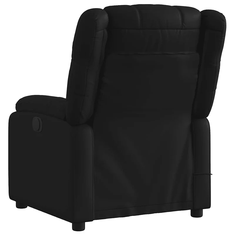 Fauteuil de relaxation TV fonction massage inclinable électrique 6 points de massage en PVC noir DEC027219