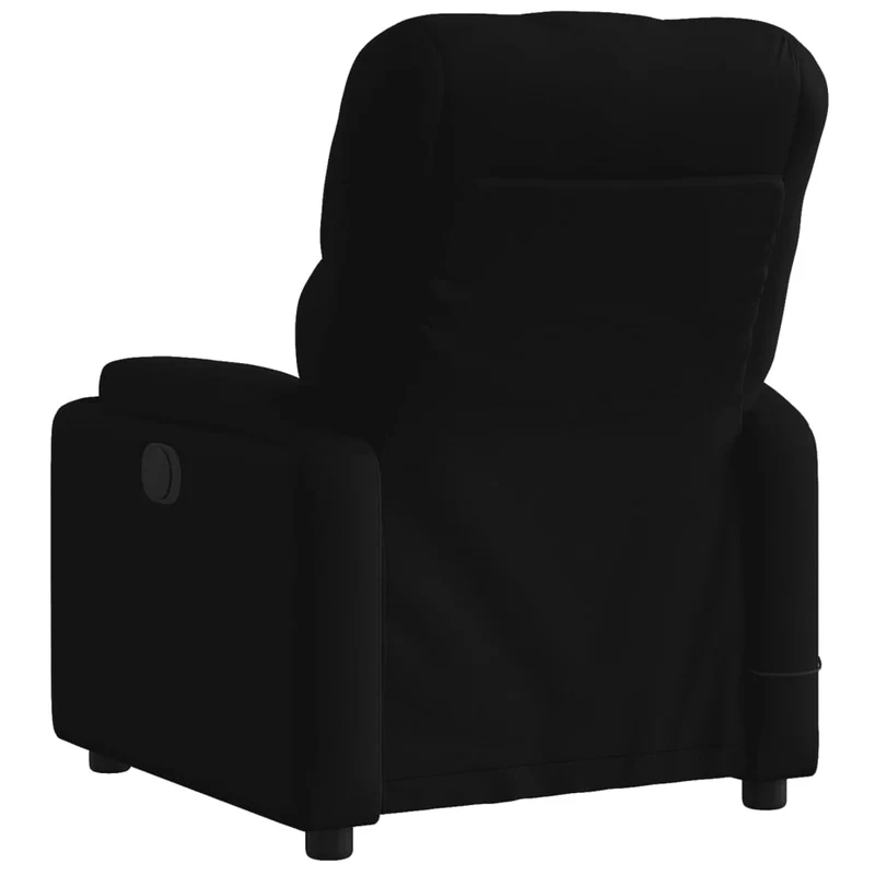 Fauteuil de relaxation TV fonction massage inclinable électrique massage par vibrations par 6 points en tissu noir DEC027221
