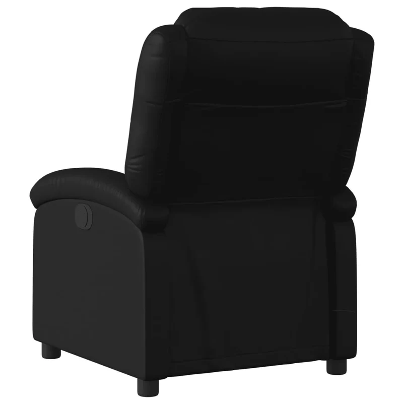 Fauteuil de relaxation TV fonction massage inclinable électrique en PVC noir DEC027213