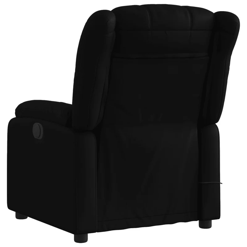 Fauteuil de relaxation TV fonction massage inclinable électrique 6 points de massage en PVC noir DEC027212