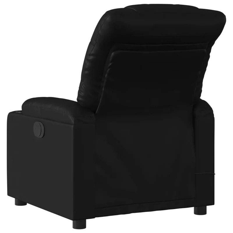 Fauteuil de relaxation TV fonction massage inclinable électrique 6 points de massage en PVC noir DEC027211