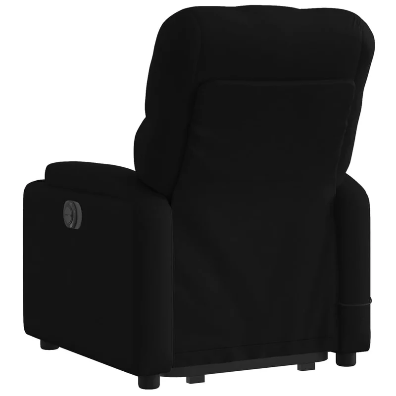 Fauteuil de relaxation TV fonction massage inclinable massage par vibrations par 6 points en tissu noir DEC027067