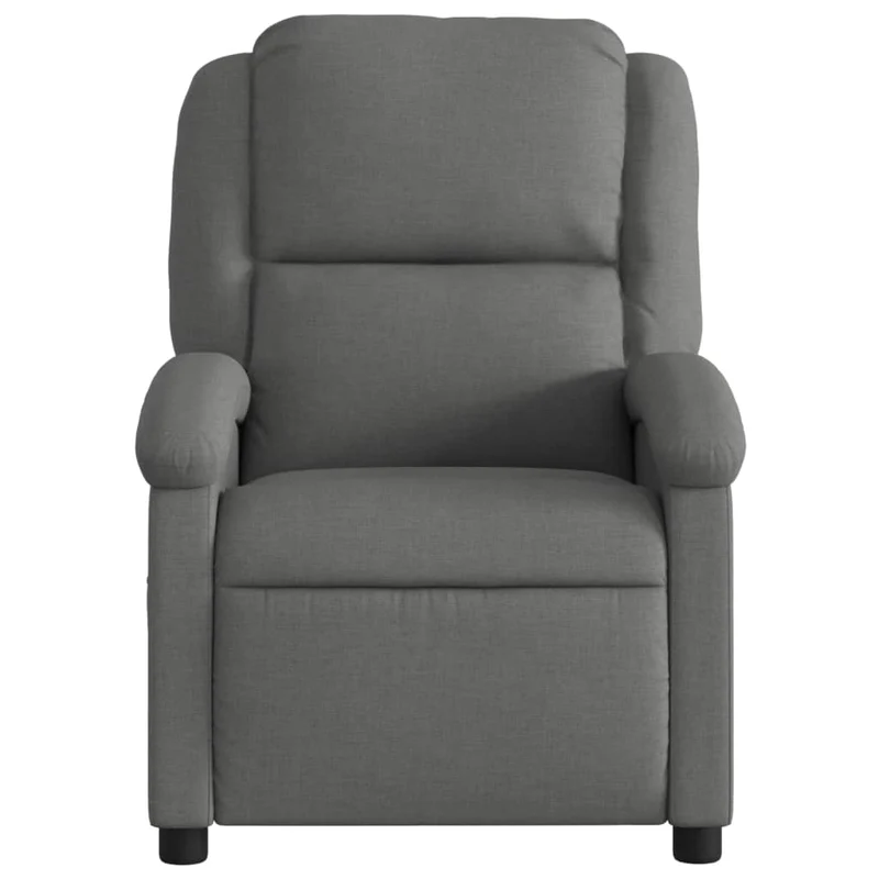 Fauteuil de relaxation TV fonction massage inclinable 6 points de massage en tissu gris foncé tissu DEC026942
