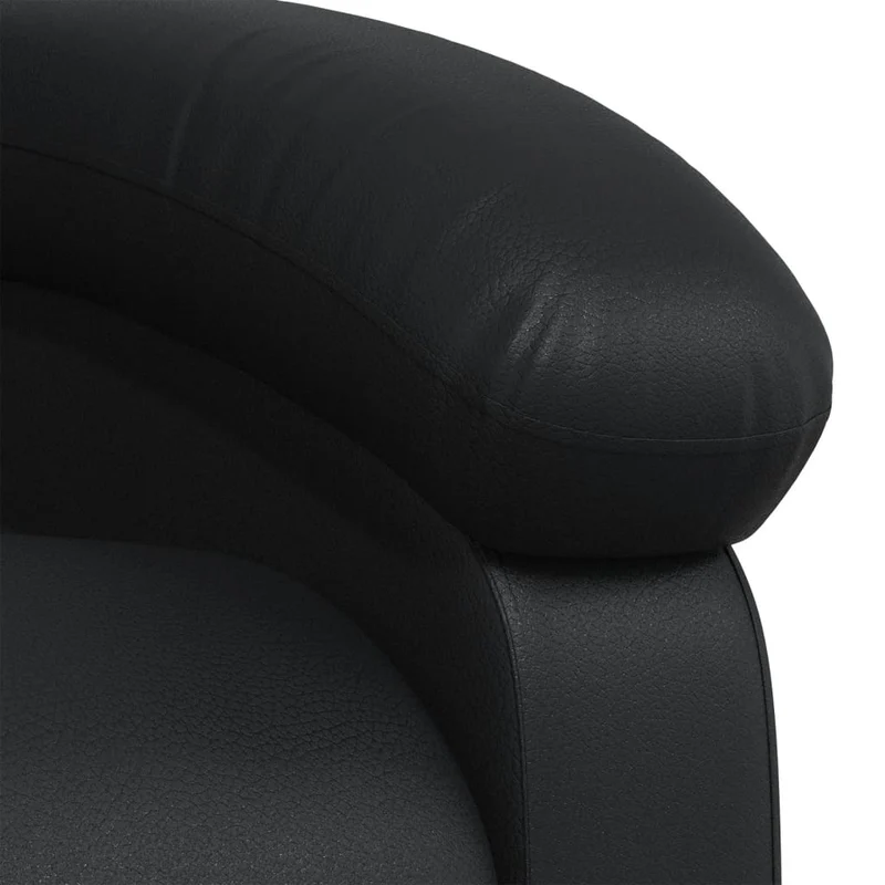 Fauteuil de relaxation TV fonction massage inclinable 6 points de massage en PVC noir DEC027040