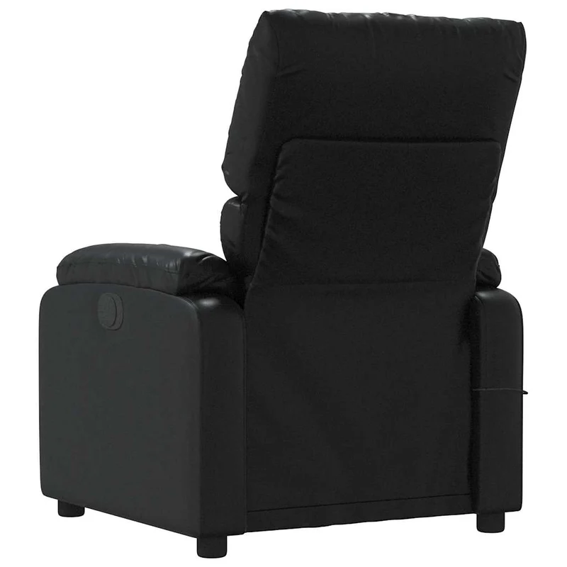 Fauteuil de relaxation TV fonction massage inclinable en PVC noir DEC027035