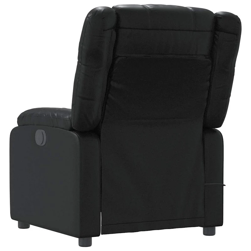 Fauteuil de relaxation TV fonction massage inclinable 6 points de massage en PVC noir DEC027033