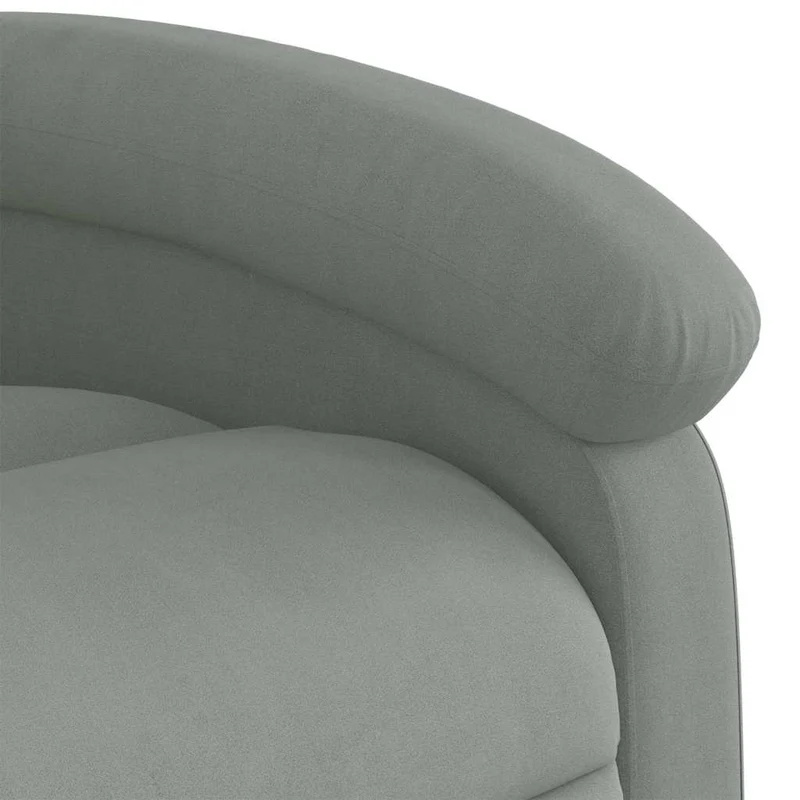 Fauteuil de relaxation TV fonction massage inclinable 6 points de massage en velours gris clair DEC026931