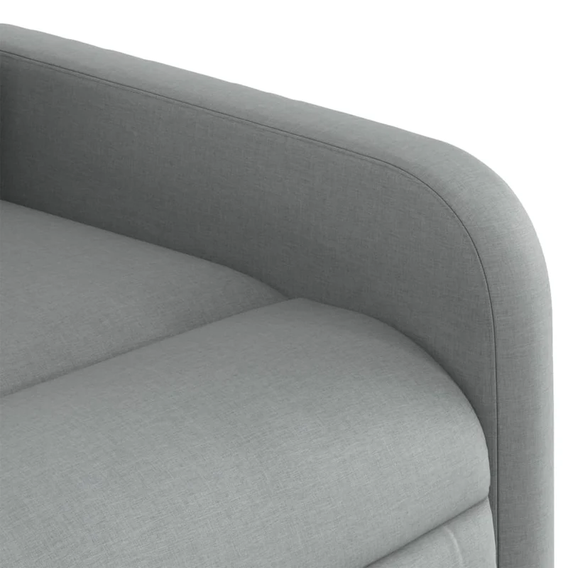 Fauteuil de relaxation TV fonction massage inclinable 6 points de massage en tissu gris clair DEC026922