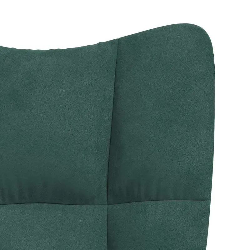Fauteuil lounge chaise de canapé design moderne en velours vert foncé DEC026786