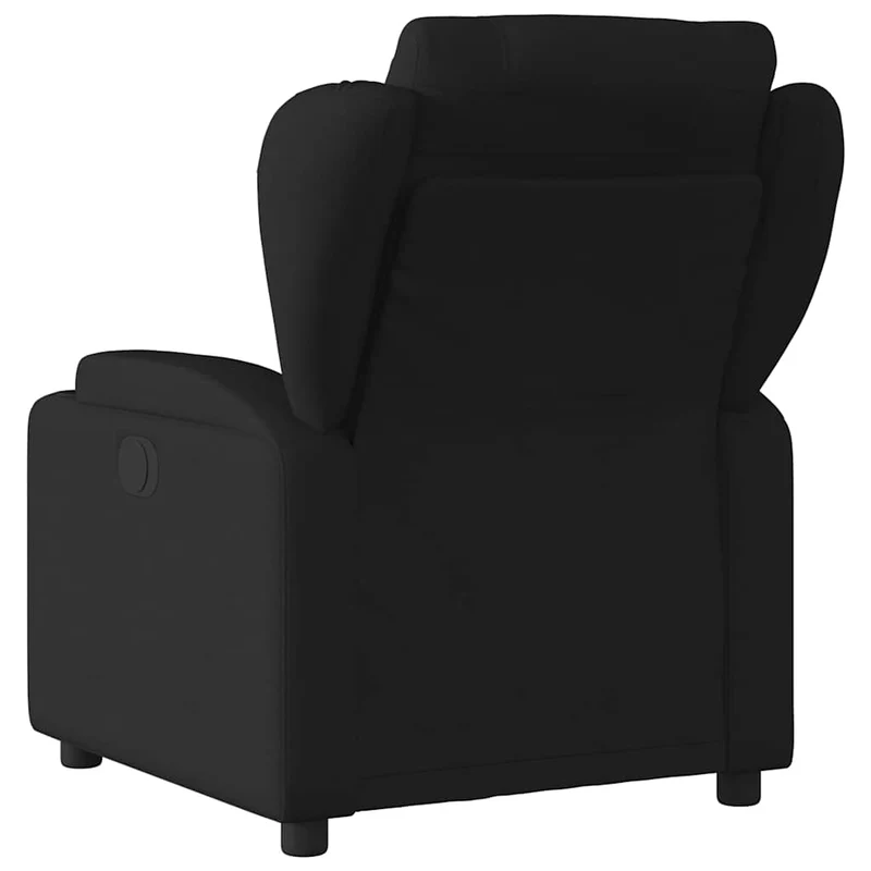 Fauteuil de relaxation TV fonction massage inclinable électrique 6 points de massage en tissu noir DEC027223