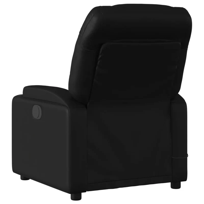 Fauteuil de relaxation TV fonction massage inclinable électrique 6 points de massage en PVC noir DEC027209