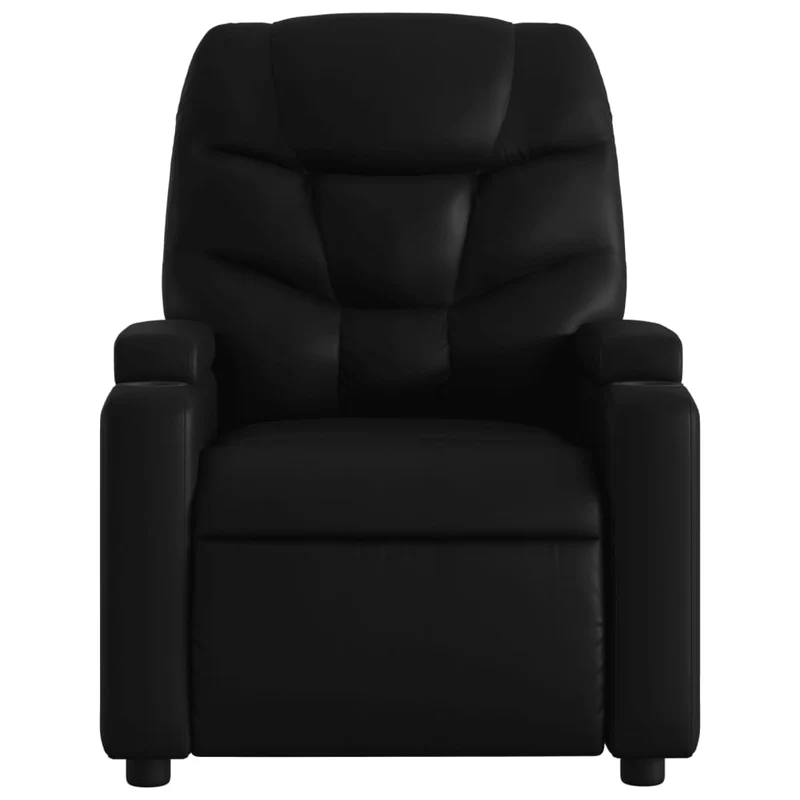 Fauteuil de relaxation TV fonction massage inclinable électrique 6 points de massage en PVC noir DEC027209
