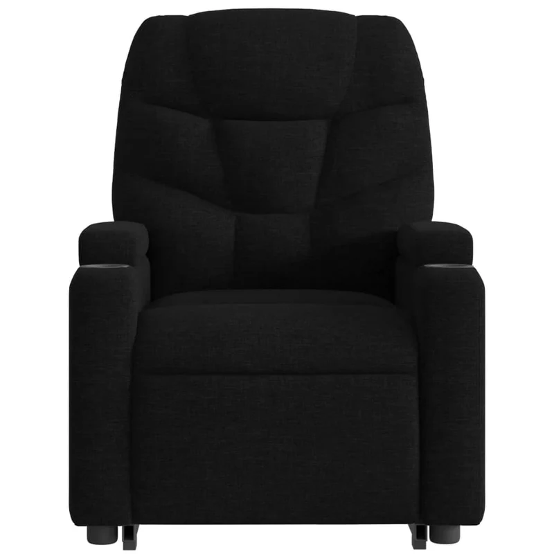 Fauteuil de relaxation TV fonction massage inclinable levage électrique en tissu noir DEC027054