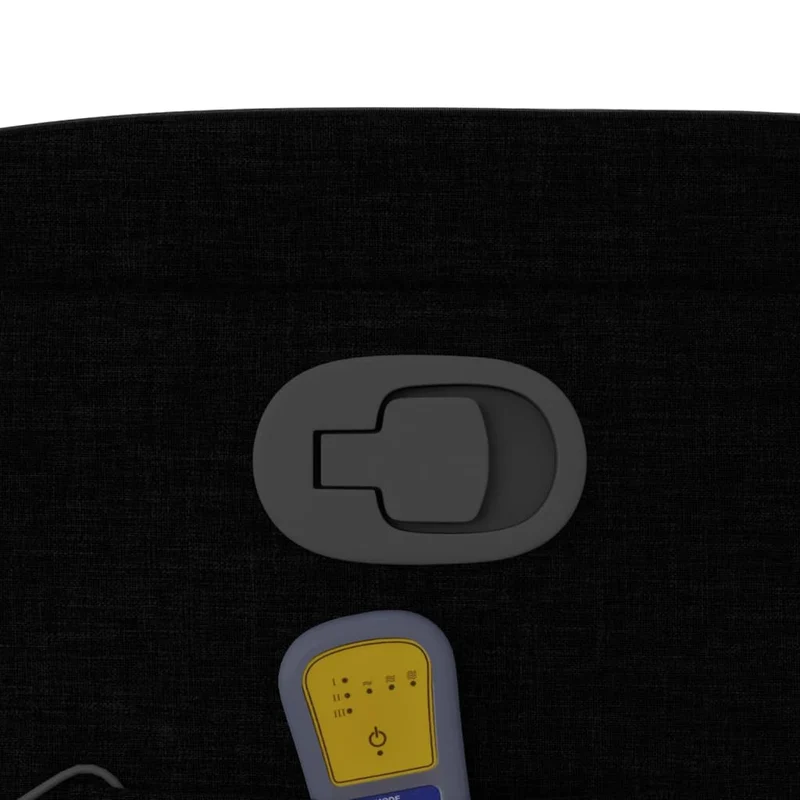 Fauteuil de relaxation TV fonction massage inclinable 6 points de massage en tissu noir DEC027045