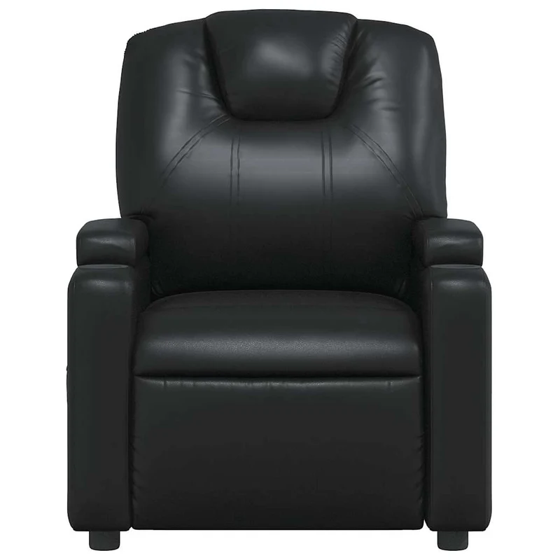Fauteuil de relaxation TV fonction massage inclinable 6 points de massage en PVC noir DEC027041