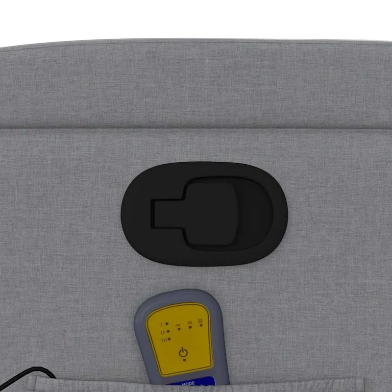 Fauteuil de relaxation TV fonction massage 6 points de massage inclinable en tissu gris clair DEC026903