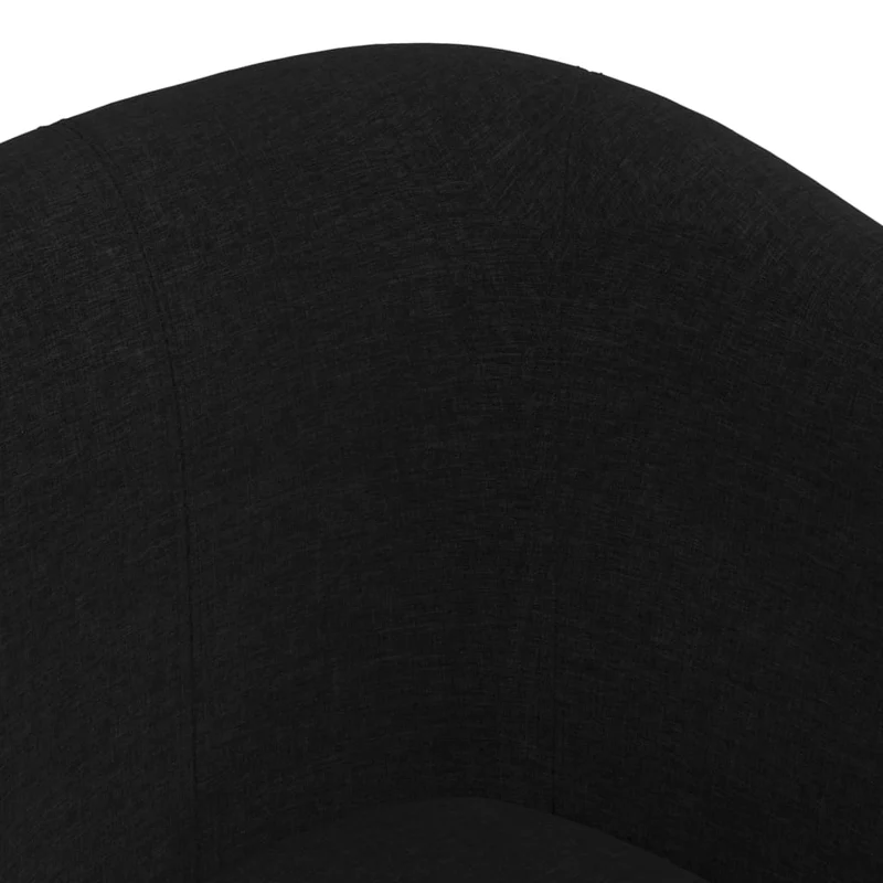 Fauteuil lounge assise confortable dossier arrondi design moderne en tissu noir DEC026471