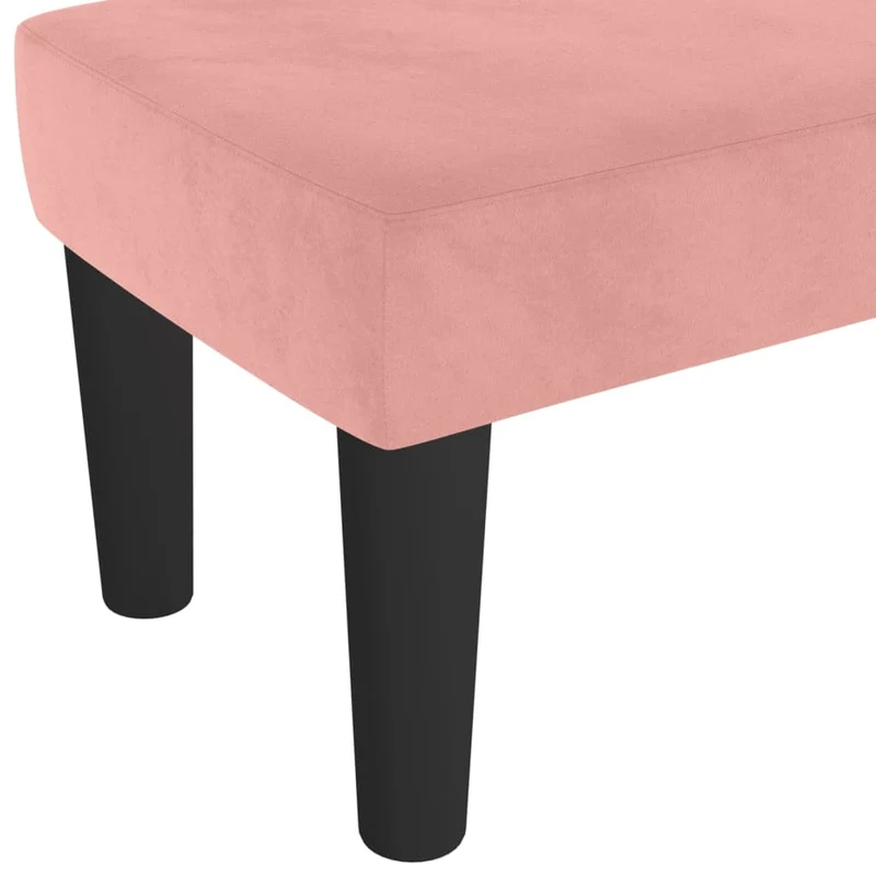Banc bout de lit 70 x 30 x 30 cm en velours rose DEC024684