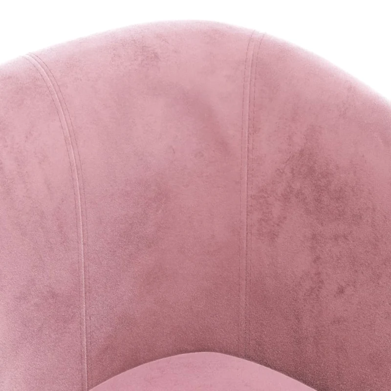 Fauteuil lounge assise confortable design moderne avec repose-pieds en velours rose DEC026432