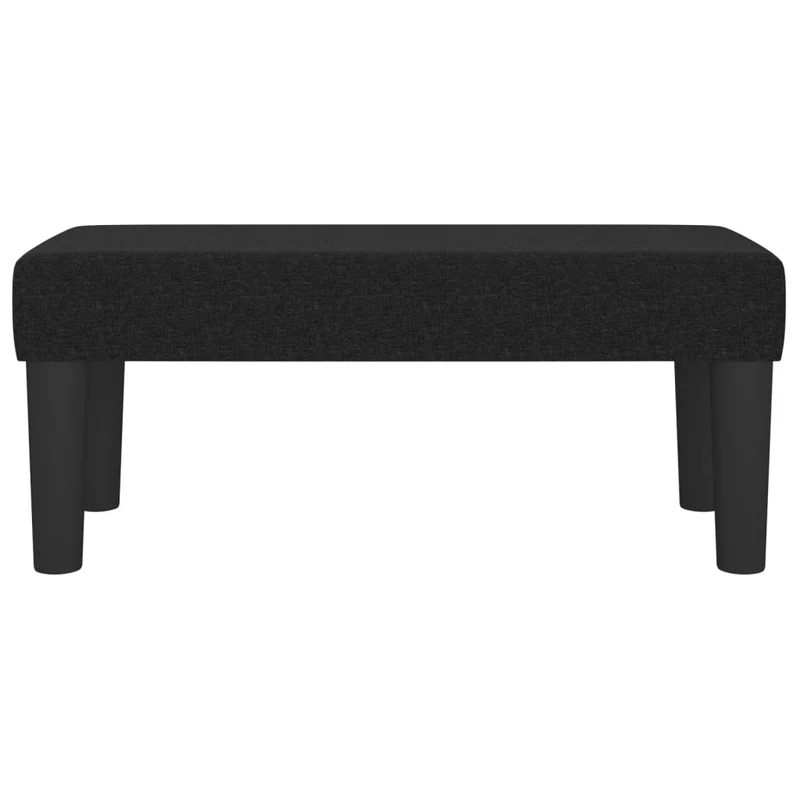 Banc bout de lit design classique 70 x 30 x 30 cm en tissu noir DEC024681
