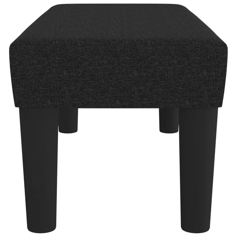 Banc bout de lit design classique 70 x 30 x 30 cm en tissu noir DEC024681