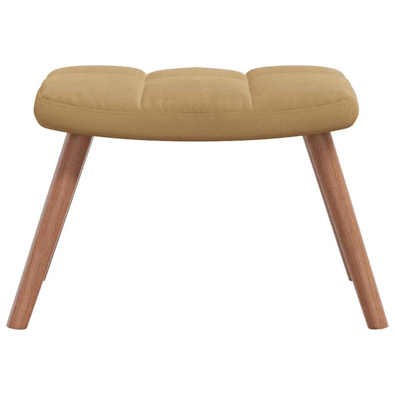 Fauteuil lounge chaise de canapé design moderne avec repose-pieds en velours marron DEC026535