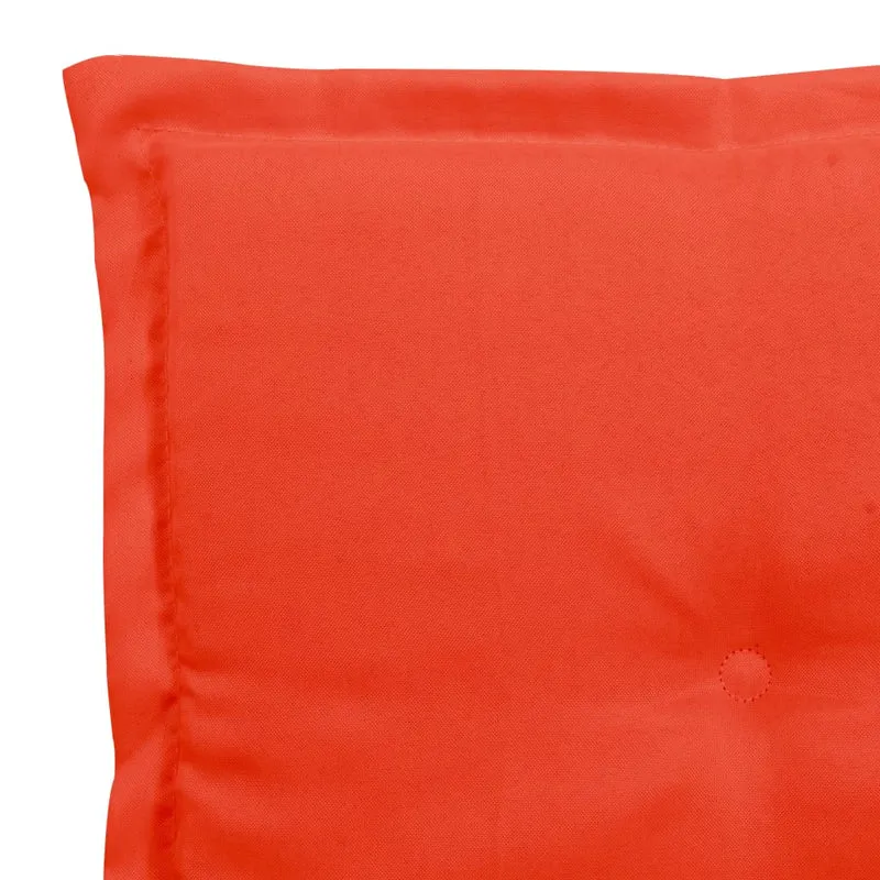 Coussin de banc de jardin résistant à l'eau 200 x 50 x 3 cm 100 % polyester rouge DEC021738