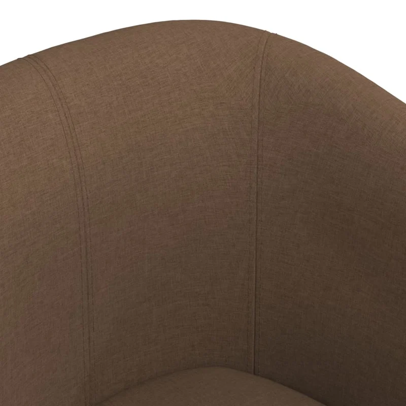 Fauteuil lounge assise confortable design moderne avec repose-pied en tissu marron DEC026427