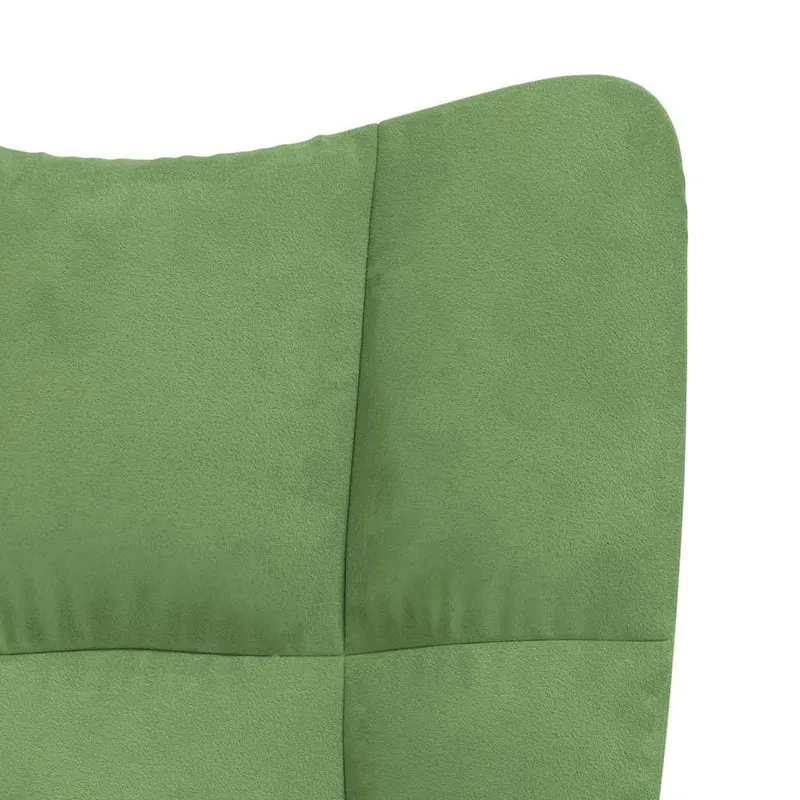 Fauteuil lounge chaise de canapé design moderne avec repose-pied en velours vert clair DEC026550