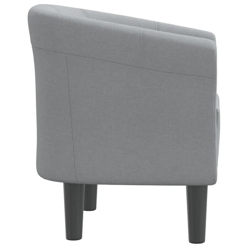 Fauteuil lounge assise confortable design moderne en tissu gris clair DEC026443