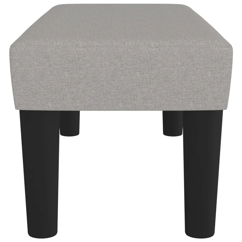Banc de bout de lit design classique 70 x 30 x 30 cm en tissu gris DEC024672