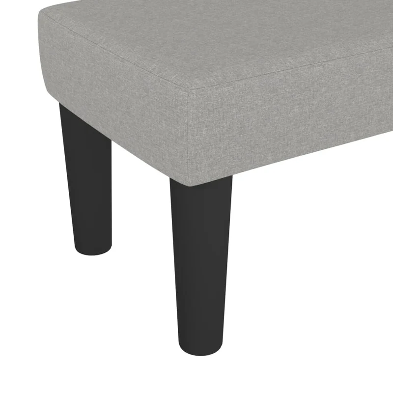 Banc de bout de lit design classique 70 x 30 x 30 cm en tissu gris DEC024672